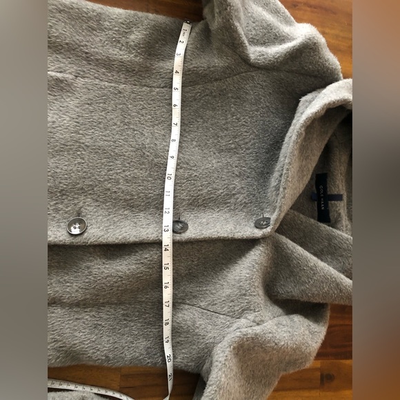 Cole Haan gray alpaca wool blend hooded coat - Picture 7 of 7